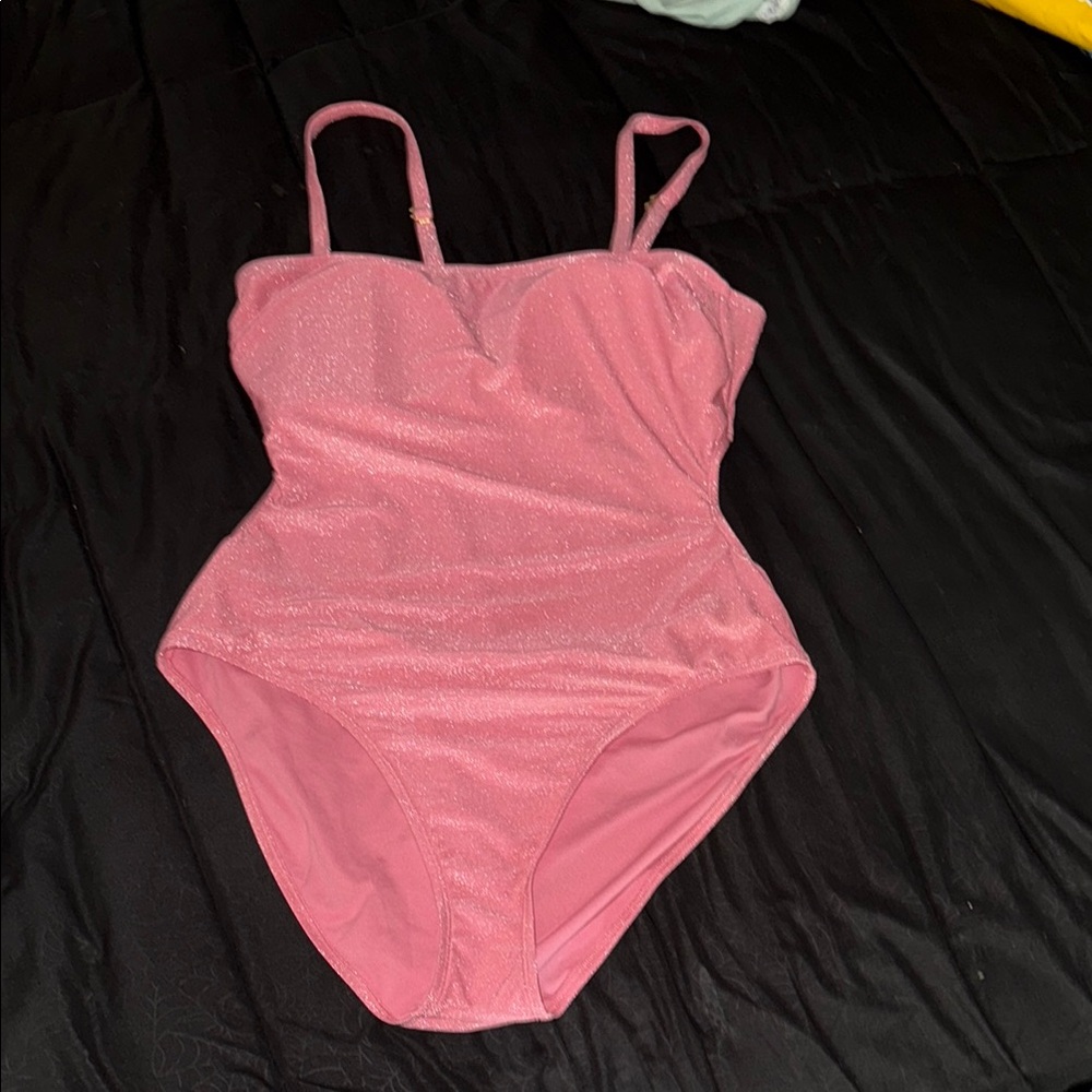 Pink Glittery Swimsuit New Never Worn